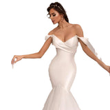 Sing Face Light Wedding Dress Engagement 2026 New French Bride Shoulder Fish Tail Main Yarn High Quality Yarn HZ0517