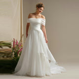 2026 New French Light Wedding Dress Simple Thin Senior Feeling Tug Dream Super Fairy Pungong Skirt HZ0517
