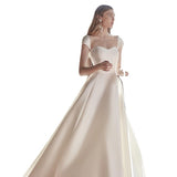 Sine-Faced Light Wedding Dress 2026 New Temperament Slim Slimed Tail Bride Wedding Welcome Yarn Banquet Main Yarn HZ0517