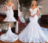 Wedding Dress 2026 Spring New Shoulder Wedding Dress With Water-Soluble Lace Tail Wedding Dress HZ0517