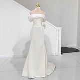 French One-Shoulder Dingy Wedding Bride 2026 New Fishtail Dress Barrier-Free Luxury Travel Photography High-End Outing HZ0517
