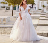 New Wedding Bridal Wedding Tug-Tailed Large-Size Wedding Dress Body Luxury Main Wedding Dress Temperament Elegant HZ0517