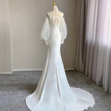 French Lace Fishtail Wedding Dress With Retro Court Style Temperament Out Of Yarn And Density Dress Summer HZ0517