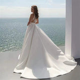 Wedding Dress Big Tail 2025 New Bride White Atmosphere Court Style Wedding Dress HZ0517