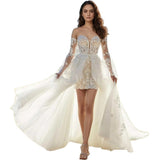 Wedding Dress Bridal Light Luxury Small Light Yarn New High-End Engagement Dress Dress Fairy HZ0517