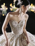 The Main Wedding Dress Of The Vertinium 2025 New Bridal Small Senior Sense French Heavy Industry Luxury Tail Yarn HZ0517