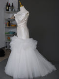 Brassed Fishtail Mesh Wedding Dress Dress Dress Small-Sized Bridal Main Yarn Toast Banquet New Outdoor HZ0517
