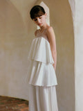 Acet-Date Mini Sweet Princess White Evening Cake Dress Bride Outdoor Lawn Card HZ0517