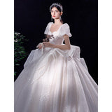 Main Wedding Dress 2026 New Bride Super Fairy Tail Temperament Small Court French At-Aug Princess Wedding Wedding Dress HZ0517