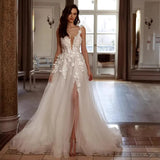 Sexy Wedding Dress 2026 New Slim Deep V-Collared Bride Drag Tail Out Of The Yarn Shoot Thin HZ0517