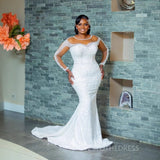 French Light Wedding Temperament Advanced Sensun Super Fairy Lace Out Of The Yarn Repair Fish Tail High Waist Wedding Dress HZ0517