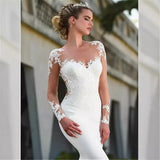 Light Yarn Wedding Dress 2026 New Bridal Round-Neck Waist Court Dream Slim Tug-Tail Wedding Dress HZ0517