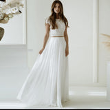 2026 Self-Cultivity Lace White Long Sexy Evening Dress New Princess Wedding Dress HZ0517