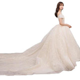 Wedding Dress A Word Shoulder French-Style Light 2026 New Bridal Simple Temperament Out Of Evening Dress Noble Temperament HZ0517