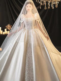 2025 New Bridal French-Style High-Quality Retro Court Style Yarn Yarn Luxury Tail Wedding Dress HZ0517