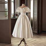 French Small Retro Sedley Light Wedding Dress Bride Toasting At The Escape Of The Princess Birthday Dress White Woman HZ0517