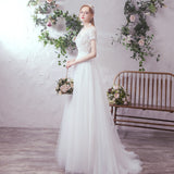 French Light Wedding Dress 2026 New Bridal Mori Simple Atmosphere Super Fairy Travel Small Tail Yarn Dress Dress HZ0517