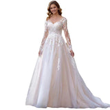 Wedding Dress 2026 New Temperament Sexy V-Neck Long Sleeves Fluffy Skirt Banquet Sexy HZ0517