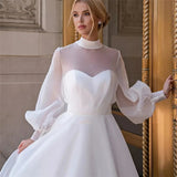 Light Yarn Dress 2026 New Bubble Sleeve Large Size Small French Hepburn Wedding Welcome Light Wedding HZ0517