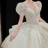 Wedding Dress 2026 New Bridal Yarn Drag Tail Small Son Mori High-End Large-Size French Light Yarn HZ0517
