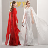 Evening Dress Women 2026 New High-End Texture Dress High-End Long Afield Red Queen Elegant HZ0517