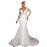 2026 New Wedding Dress Ebay Sexy Heavy Industry Lace Wedding Dress Big Tail Can Be Detachable HZ0517