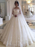 Wedding Dress In The Spring Of 2026 New Repair Thin Veskin Shaved Yarn Large-Size Long-Sleeved Lace Wedding Dress HZ0517