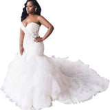 Wedding Dress White Breast-Wearing Fishtail Thin Temperament Elegant Engagement Dress 2025 HZ0517
