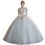 Main Wedding Dress 2025 New Bridal Deep V-Neck Thin Tailed French High-Quality Court Style White Wedding Dress HZ0517