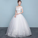 Wedding Dress 2025 New Temperament Bride Simple And Simple Wedding Dress A Word Shoulder Mori Korean Style Small Man Slimming Slimming HZ0517