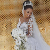 2026 New Wedding Dress Sexy Deep V-Neck Fishtail Wedding Dress Lace Wedding Dress HZ0517