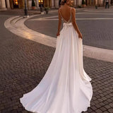 2026 New Women's Dress Sexy V-Neck Sleeveless Tail Wedding Dress Dress HZ0517