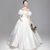 The New Bride's Wedding 2026 New Bride's Wedding Shoulder Size Pregnant Woman's Main Wedding Dress Shot French Light Wedding Dress HZ0517