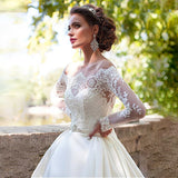Wedding Dress 2026 New Bridal Handikin Long Sleeves Thin Fashion Big Tail Big Size Wedding Dress HZ0517