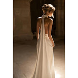 French Light Yarn White Evening Dress Dress Women's New Banquet Temperament Can Usually Wear The Host's Famous Woman Hanging Long Model HZ0517