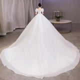 Pregnant Women's Wedding Dress 2026 New Bridal Main Wedding Dress Large Size Fat Mm Shading Belly French Princess Wind Tail Wedding Dress HZ0517