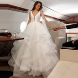 2026 New Wedding Dress Beach Dress Tug Tailed Back To Body-Repair Temperament Dress HZ0517