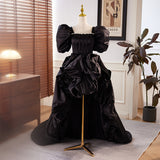 French Evening Dress Dress Women Black Front And Back Long Piano Performance Famous Banquet High-End Sexy Temperament HZ0517