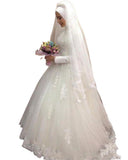 Wedding Bride 2026 New Lace Long Sleeve Small Tail Wedding Fashion White Wedding Dress HZ0517