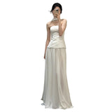 Smear The Breast-Shape Small Simple High-End Feel-Faced Bridal Dress Daily Dress Light Luxury Welcome Yarn HZ0517