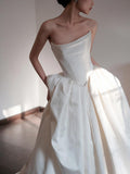 French Retro Light Wedding Dress With High-End Feel Bridal White Dress Engagement To Drag Out The Yarn Woman HZ0517