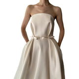 Sing Noodle Wedding Dress 2026 New Bridal Slim Simple Light Luxury Small Tail Engagement Dress Dress Summer HZ0517