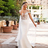 Wedding Dress For 2026 New Deep-Collar Wedding Dress Hollow Fish Tail Water Lace Tailing Wedding Dress HZ0517