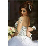 2026 New Wedding Dress Export Lace Long-Sleeved Wedding Dress HZ0517