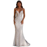 2026 New Luxury Vintage Lace Travel Outdoor Light Wedding Dress Fish Tail Bride Married Out Of The Yarn Welcome HZ0517