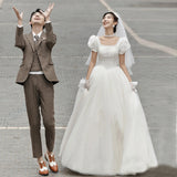 Light Wedding Bride 2026 New Marriage Out Of The Simple Temperament Travel To The Super Fairy Registration License Small Dress Woman HZ0517