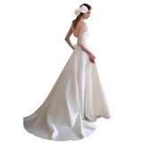 French-Style Linden Light Wedding Dress 2025 New Bridal Simple Niche High-End Feeling Out Yarn Tail White Dress Dress HZ0517