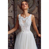 New V-Neck White Heavy Handmade Original Bare Back Knitted Light Wedding Dress HZ0517
