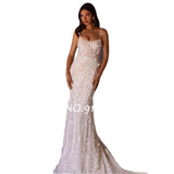 Wedding Dress 2026 New V-Neck Sexy Thin Fishtail Lace White Bride Dragging Tail Heavy Industry Wedding Dress HZ0517