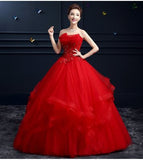 Brass-Repair Wedding Dress 2026 Spring New Thin Korean Style Ponpong Yarn Main Wedding Dress HZ0517